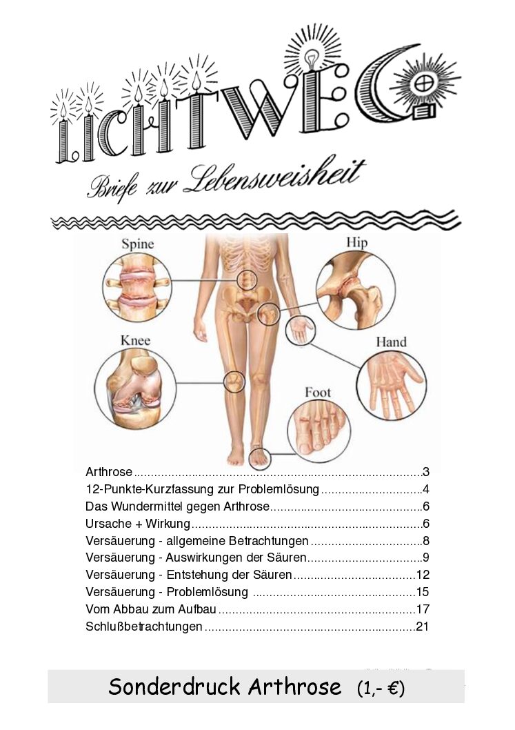 14-Info-Broschüre Sonderdruck „Arthrose“